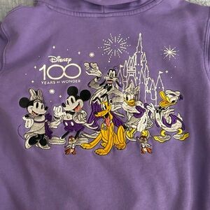 Disney 100 years of wonder Purple Hoodie with Character Design